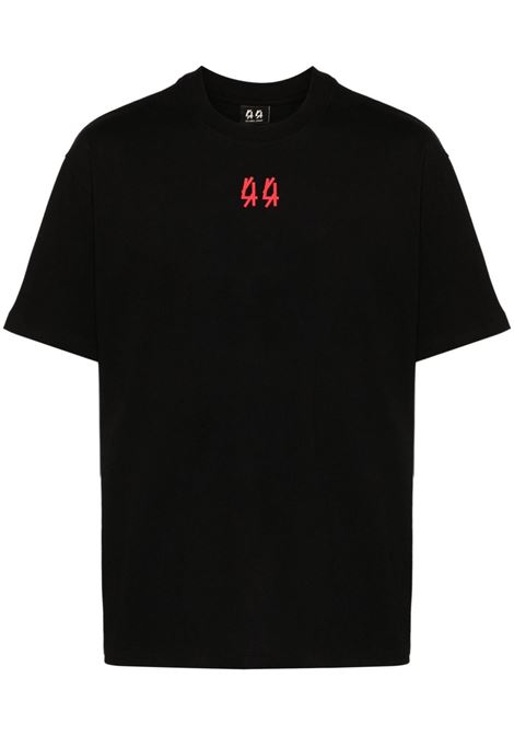 T-shirt Lasered in nero di 44 LABEL GROUP - uomo